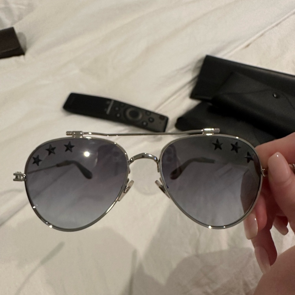 Givenchy Silver Aviator Sunglasses